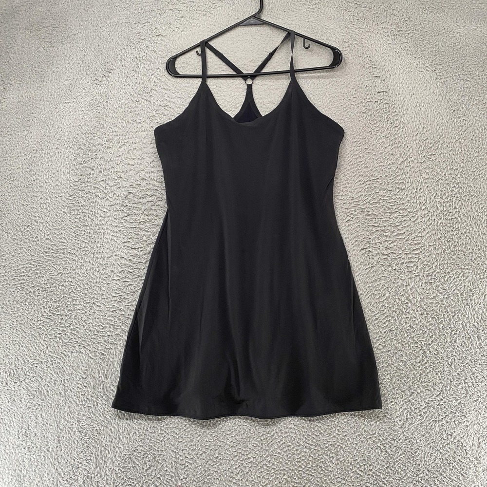 Outdoor Voices Exercise Dress Womens L Black Strappy Tank Activewear Mini Skort